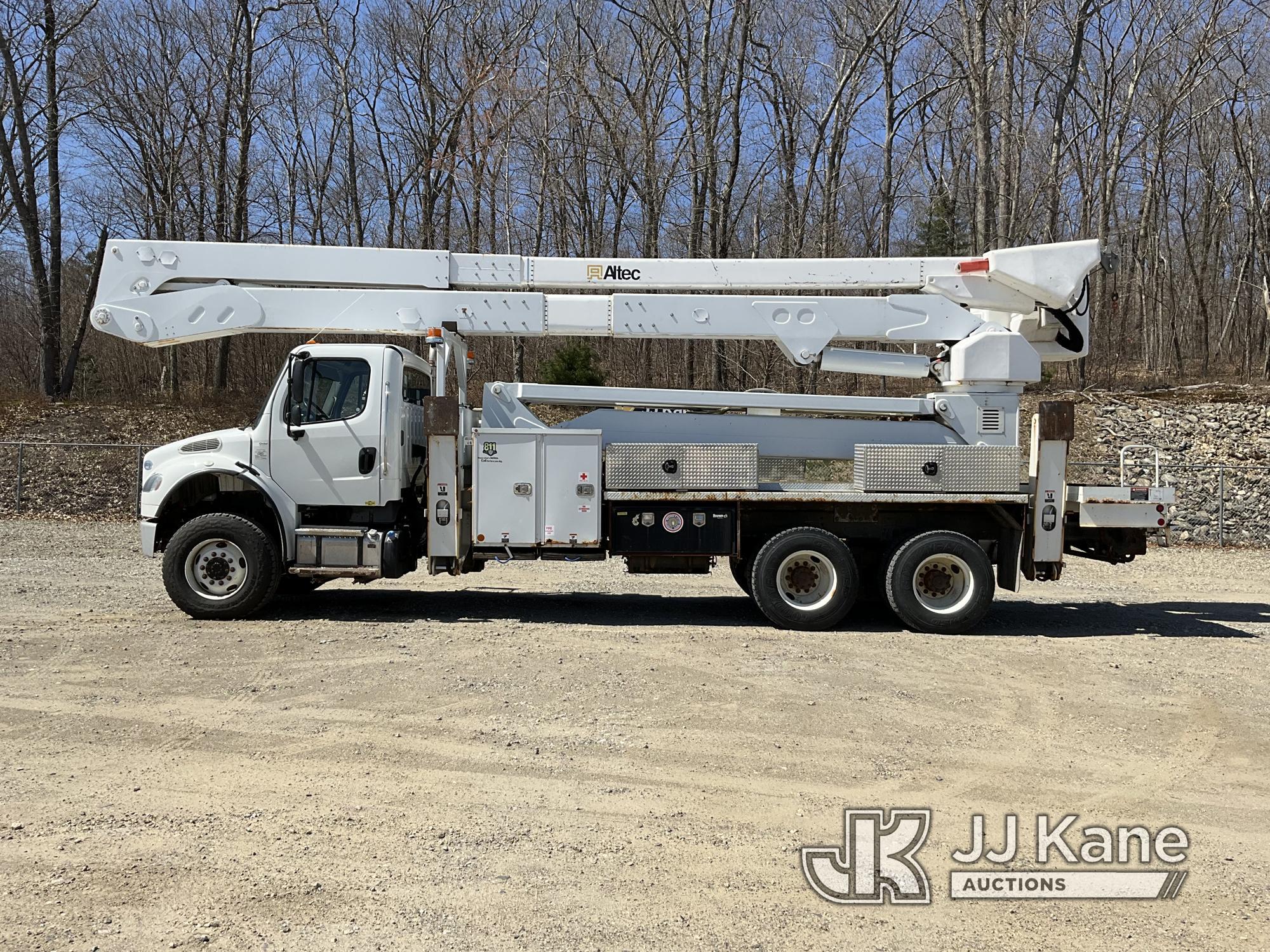 (Shrewsbury, MA) Altec A77-TE93, Articulating & Telescopic Material Handling Bucket Truck rear mount