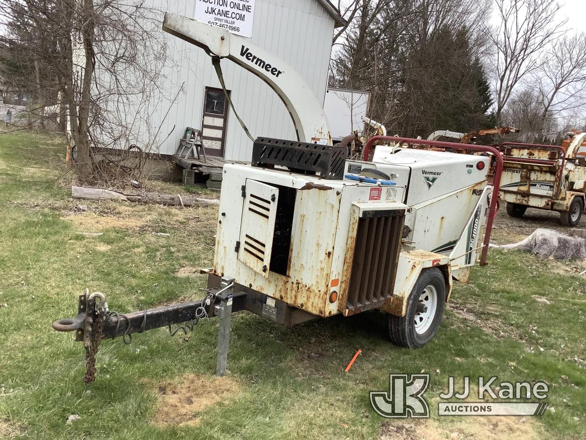 (Deposit, NY) 2015 Vermeer BC1000XL Chipper (12in Drum) Not Running, Condition Unknown, No Starter)