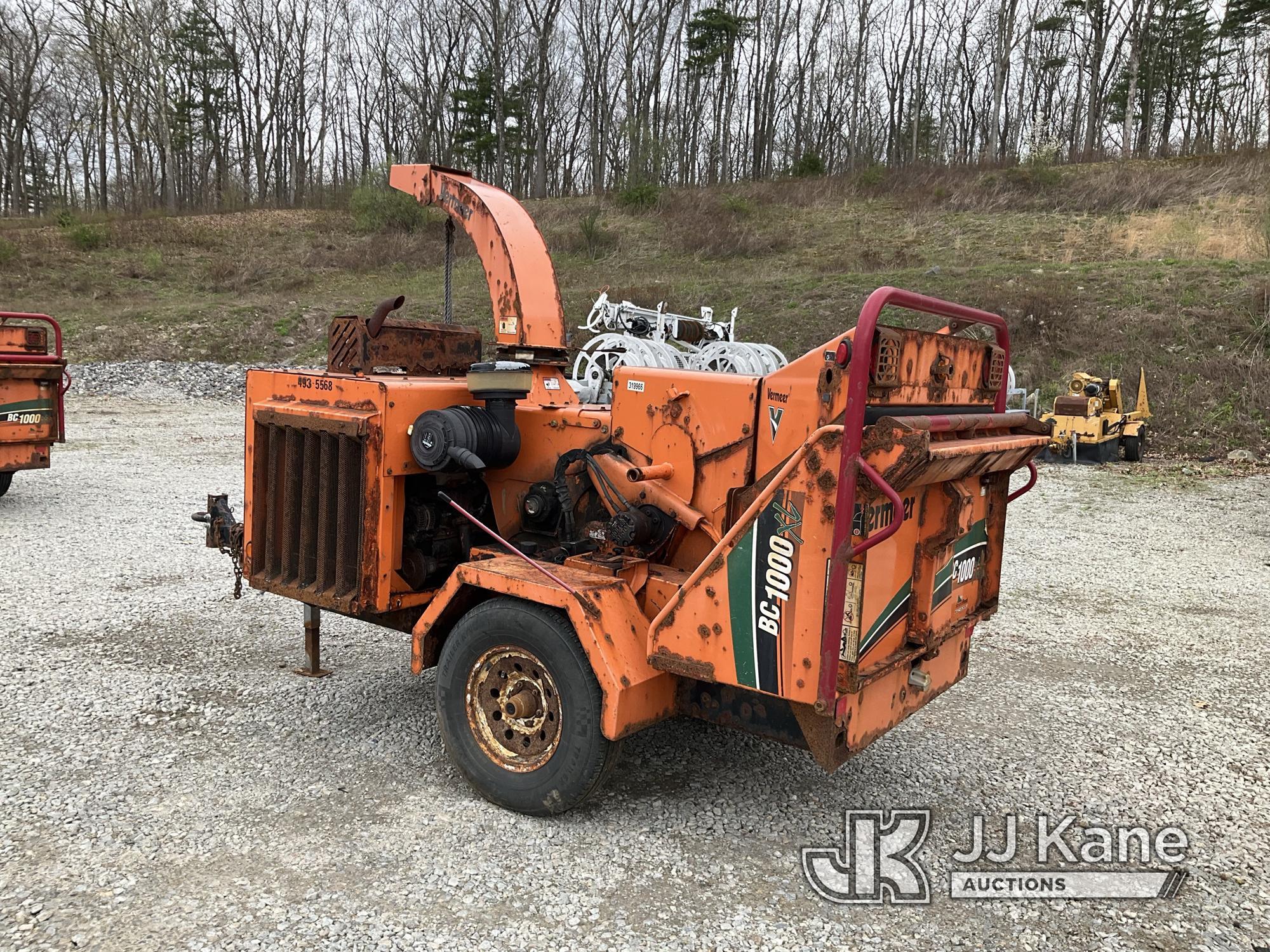 (Shrewsbury, MA) 2015 Vermeer BC1000XL Chipper (12in Drum) Runs Rough, Operating Condition Unknown,