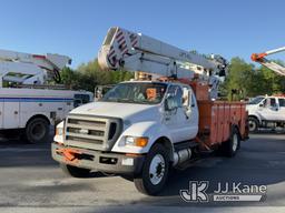 (Chester Springs, PA) Lift-All LOM-50-1S, Material Handling Bucket Truck rear mounted on 2009 Ford F