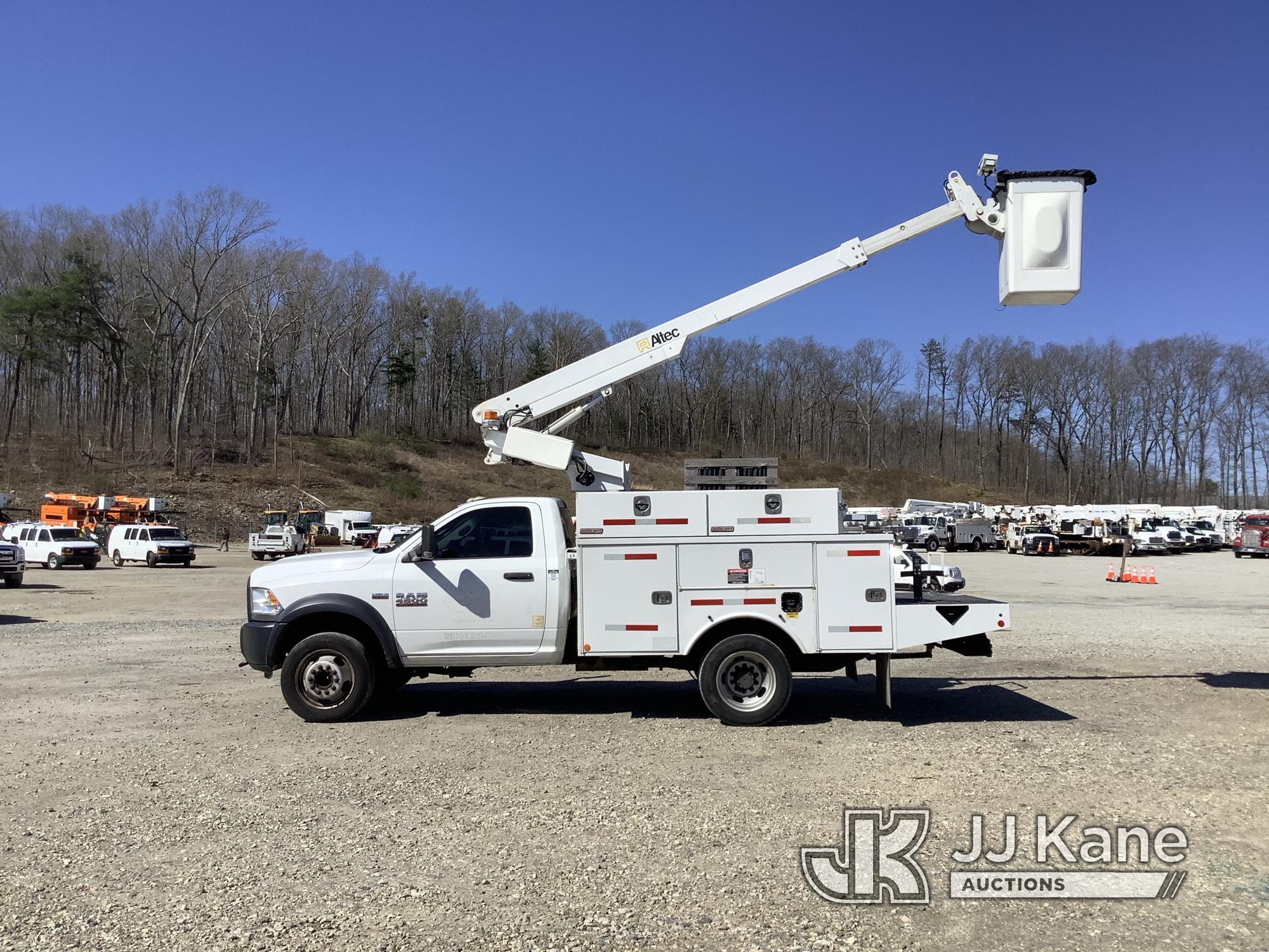 (Shrewsbury, MA) Altec AT200-A, Telescopic Non-Insulated Bucket Truck mounted behind cab on 2016 RAM