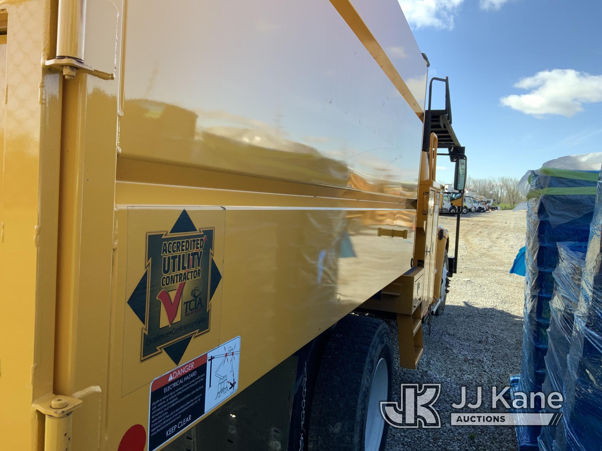 (Fort Wayne, IN) Altec LR8-60E70, Over-Center Elevator Bucket Truck mounted behind cab on 2018 Freig