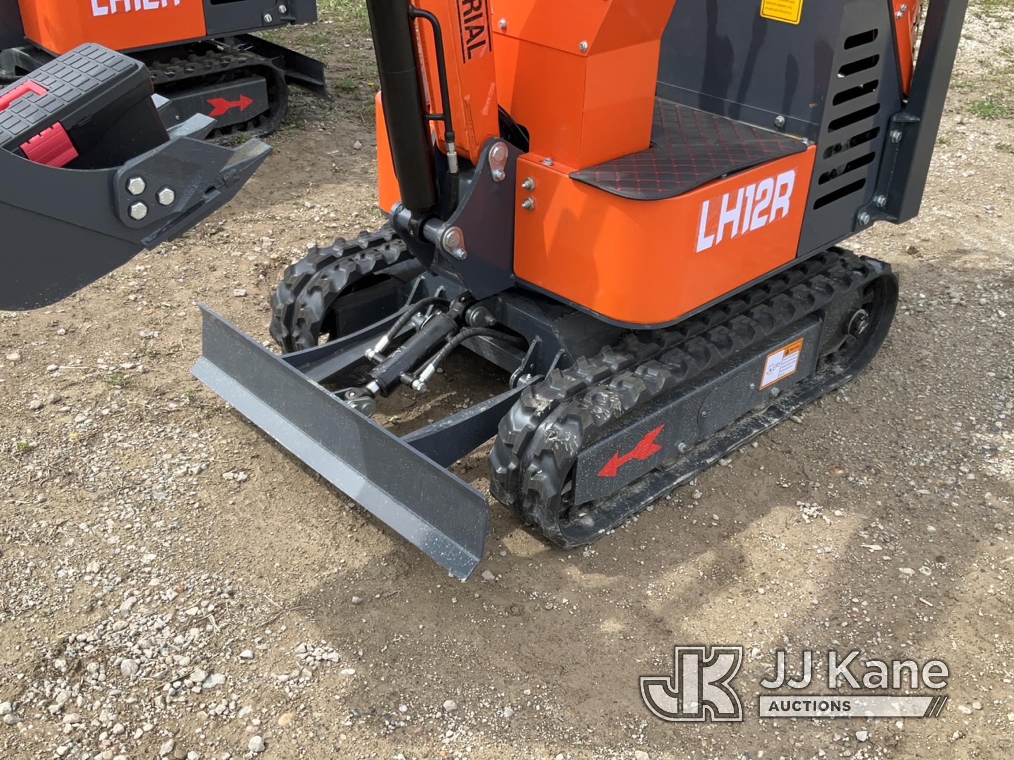 (Charlotte, MI) 2024 AGT LH12R Mini Hydraulic Excavator New/Unused, Hour meter issue - hour meter ru