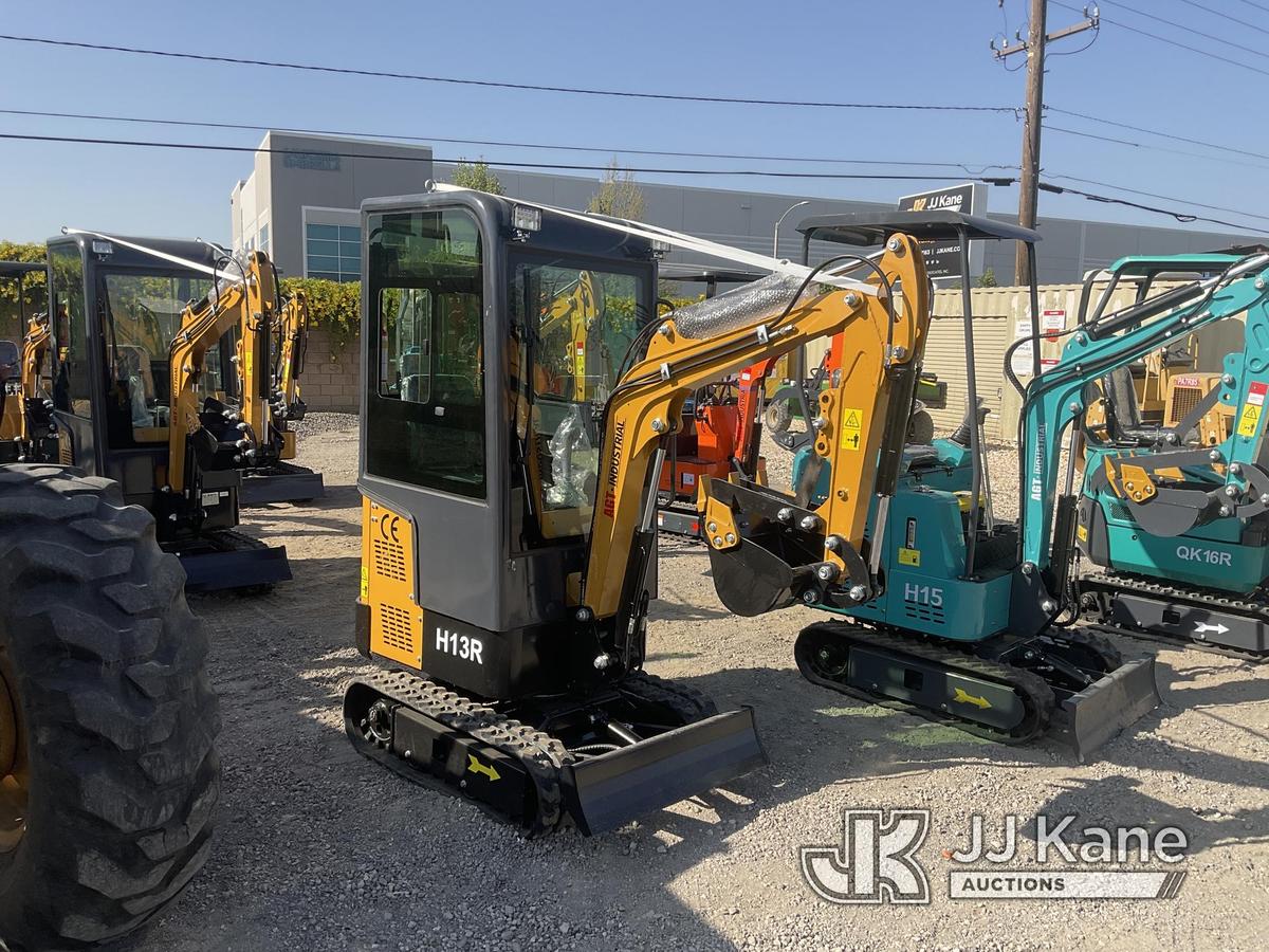 (Jurupa Valley, CA) 2024 AGT H13R Mini Hydraulic Excavator, bkt, ripper, 2 ft 8 in. stick, aux hyd,