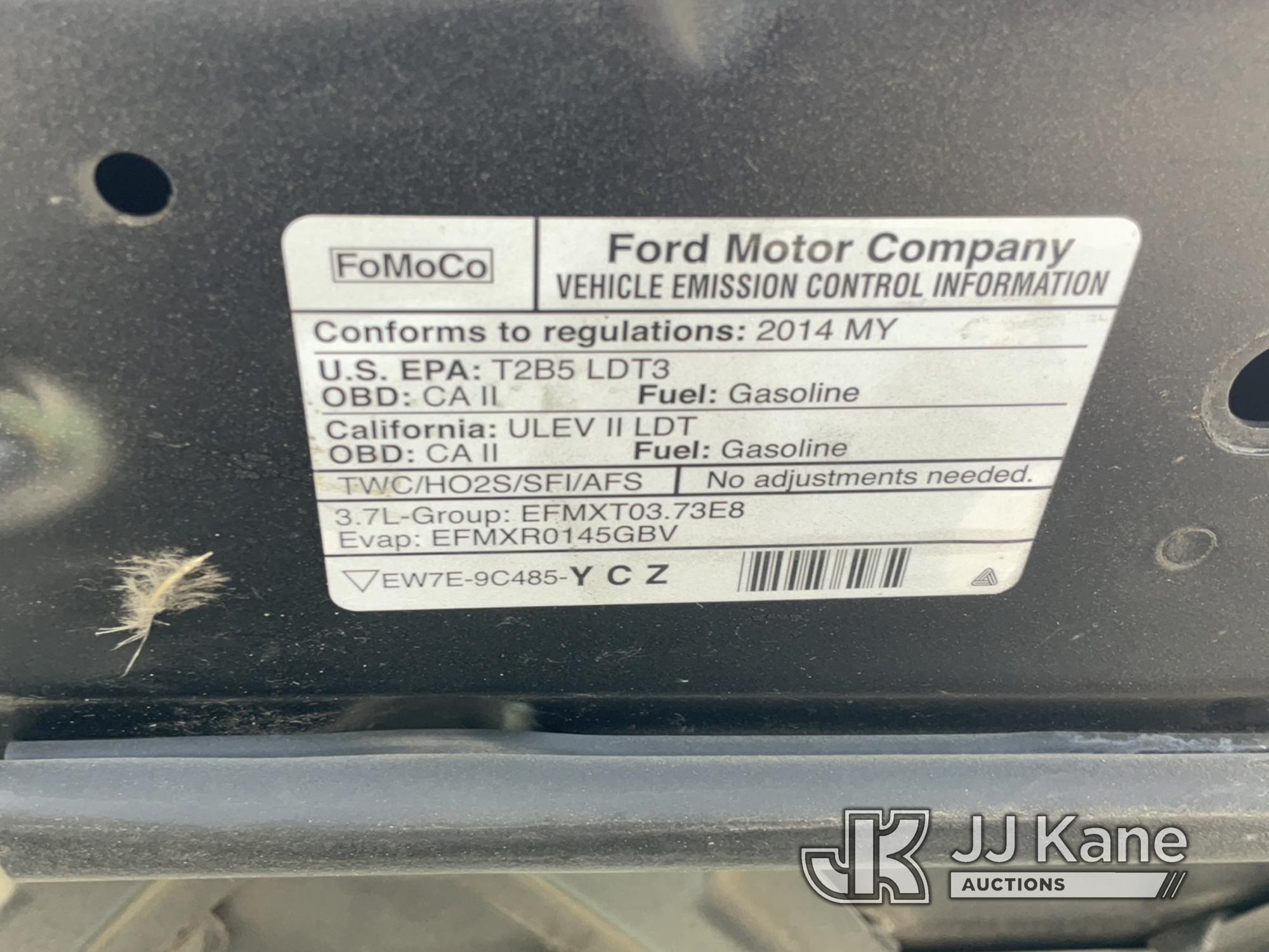 (Jurupa Valley, CA) 2014 Ford Explorer 4-Door Sport Utility Vehicle Not Running , No Key , Stripped