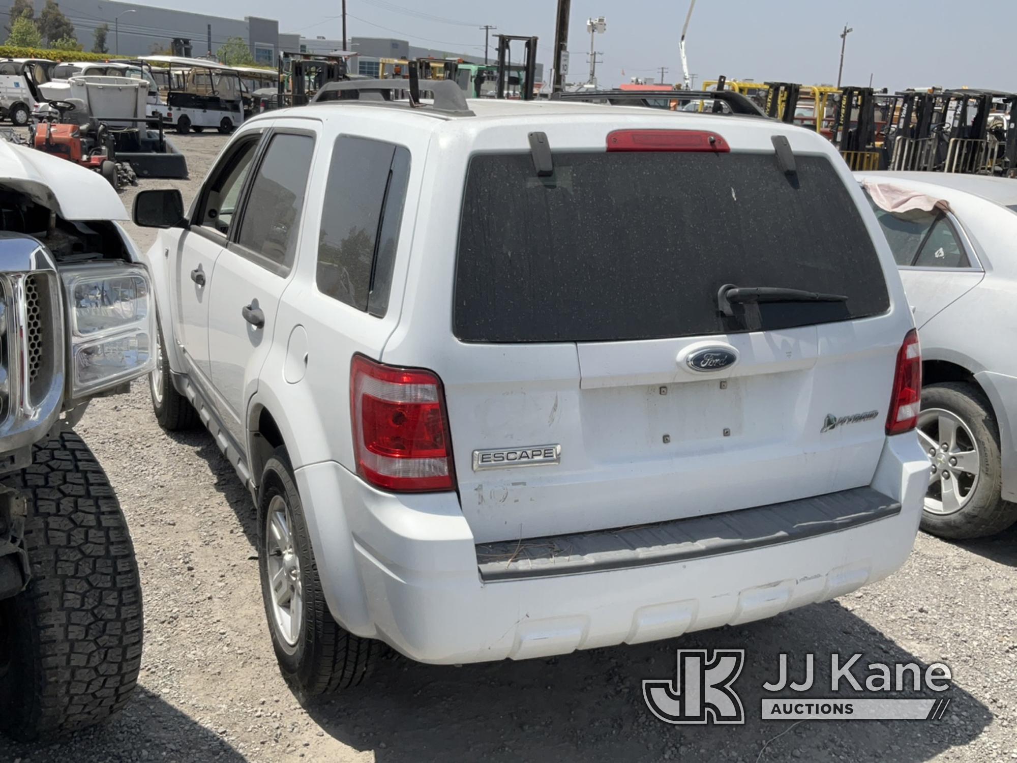 (Jurupa Valley, CA) 2008 Ford Escape Hybrid AWD Sport Utility Vehicle Not Running, No Key