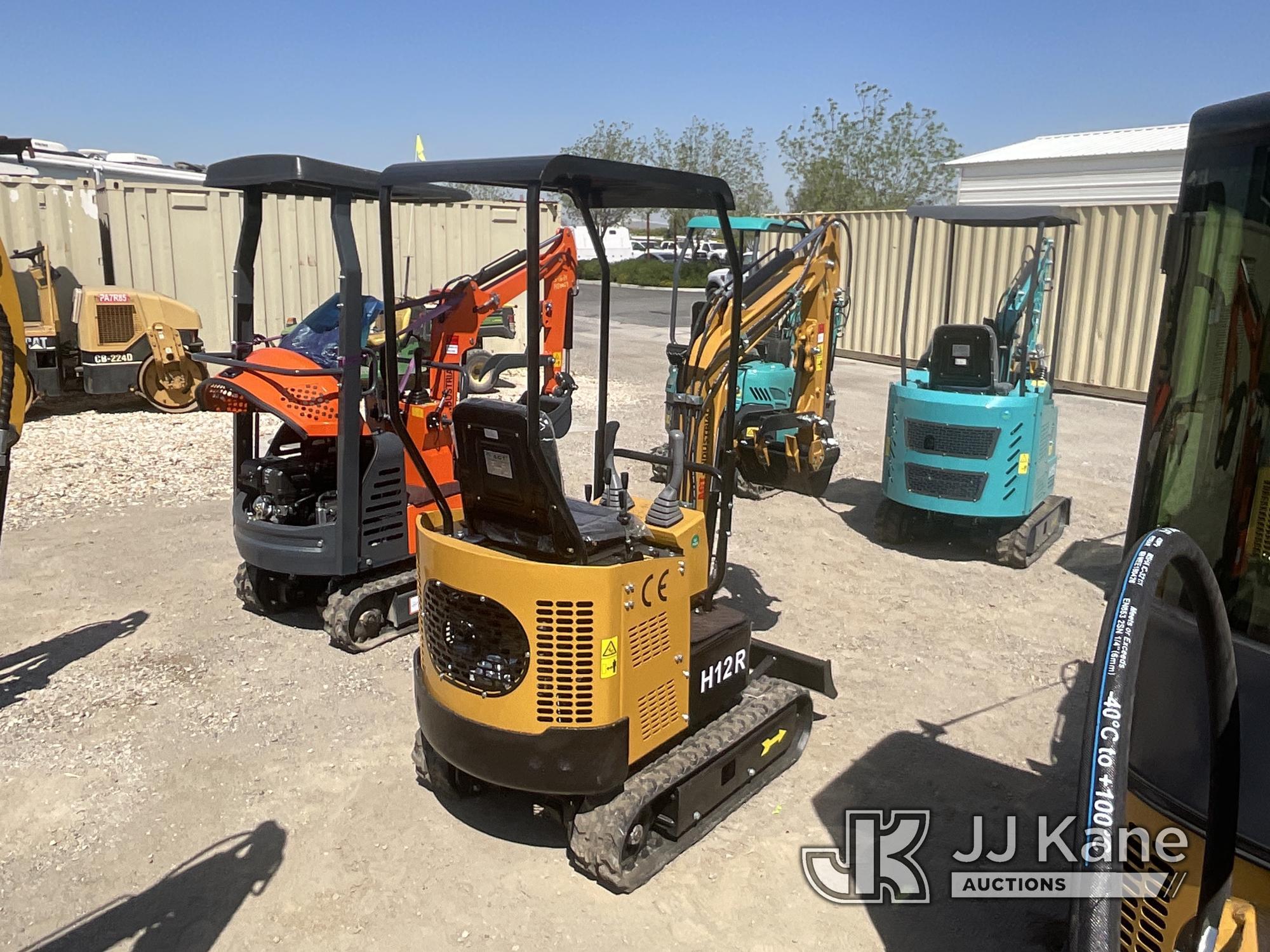 (Jurupa Valley, CA) 2024 AGT H12R Mini Hydraulic Excavator, bkt, ripper, 2 ft 8 in. stick, aux hyd,