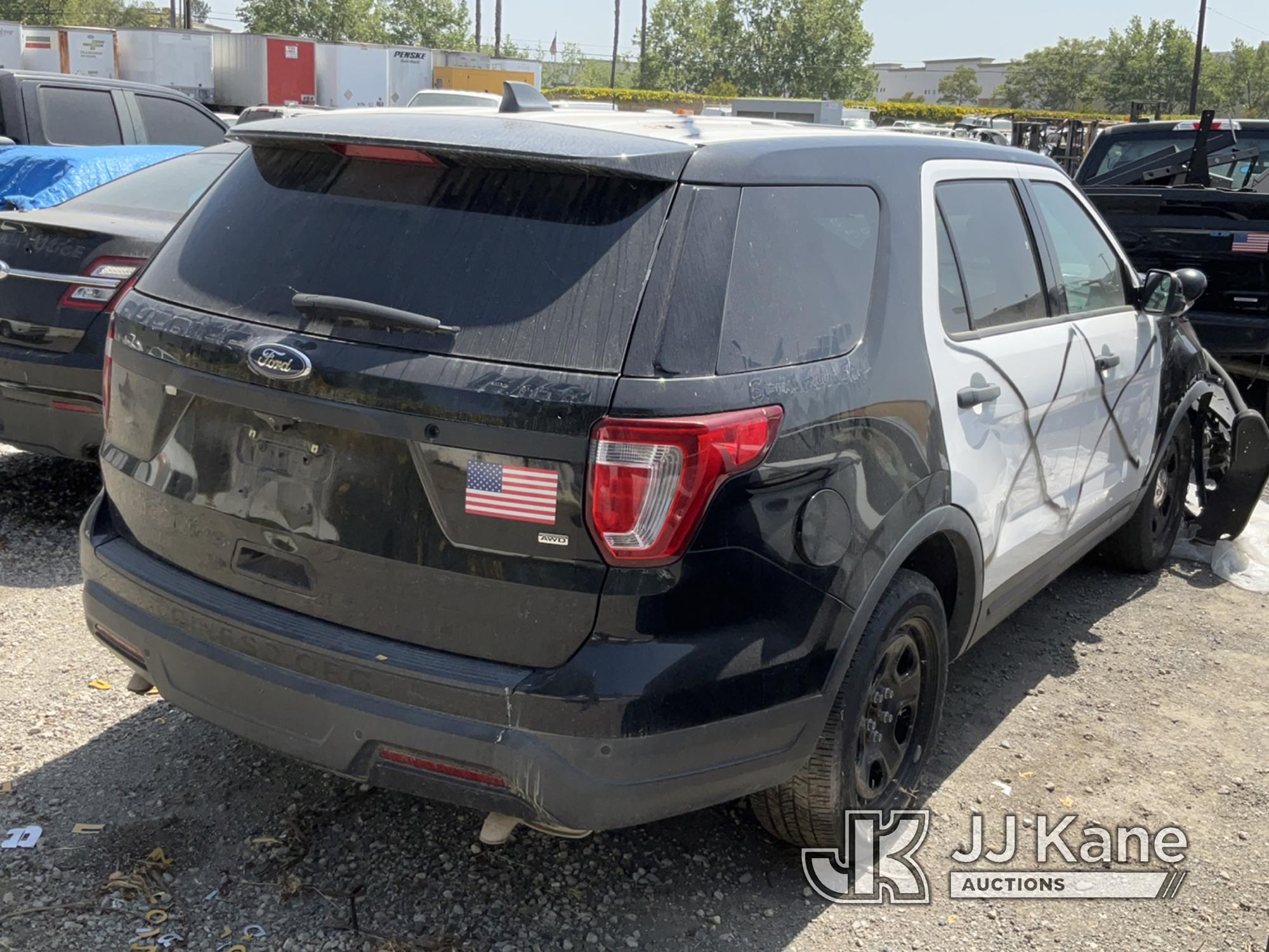 (Jurupa Valley, CA) 2018 Ford Explorer AWD Police Interceptor Sport Utility Vehicle Not Running , No