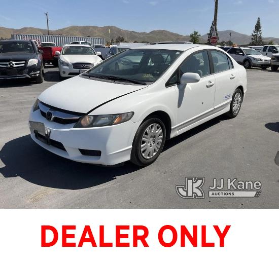 (Jurupa Valley, CA) 2009 Honda Civic GX 4-Door Sedan Runs, Moves, Missing Exasperation Date For CNG