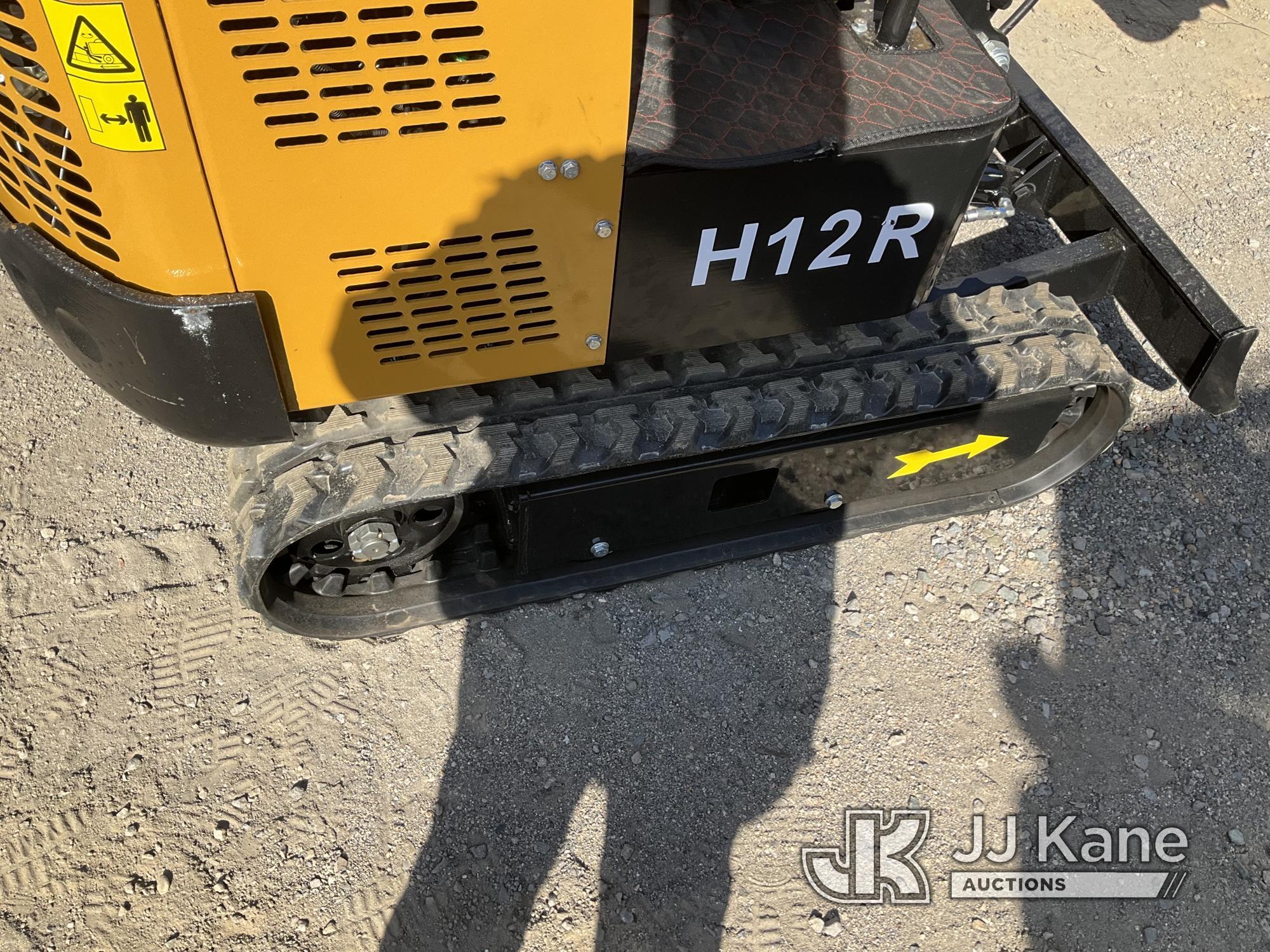 (Jurupa Valley, CA) 2024 AGT H12R Mini Hydraulic Excavator, bkt, ripper, 2 ft 8 in. stick, aux hyd,