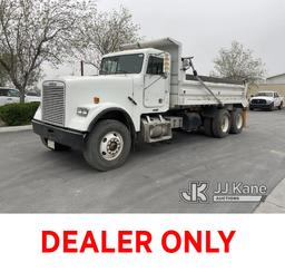 (Jurupa Valley, CA) 2002 Freightliner FLD120 T/A Dump Truck, CAT C15 Diesel Runs & Moves, Coolant Le