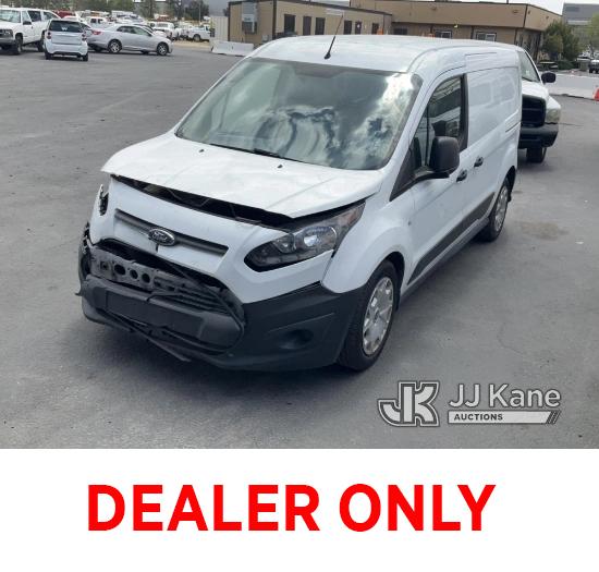 (Jurupa Valley, CA) 2017 Ford Transit Connect Cargo Van Not Running , Wrecked, Must Be Towed , Air B