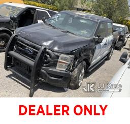 (Jurupa Valley, CA) 2022 Ford F-150 Police Responder Crew-Cab Pickup Truck Not Running , No Key , Wr