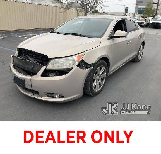 (Jurupa Valley, CA) 2012 Buick LaCrosse 4-Door Sedan Runs, Moves, Air Bag Light On, Front End Damage