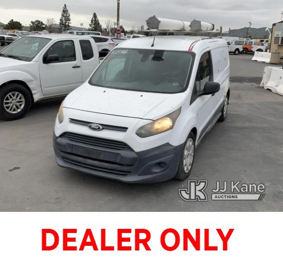 (Jurupa Valley, CA) 2014 Ford Transit Connect Mini Cargo Van Runs & Moves, Paint Damage, Bad Motor M