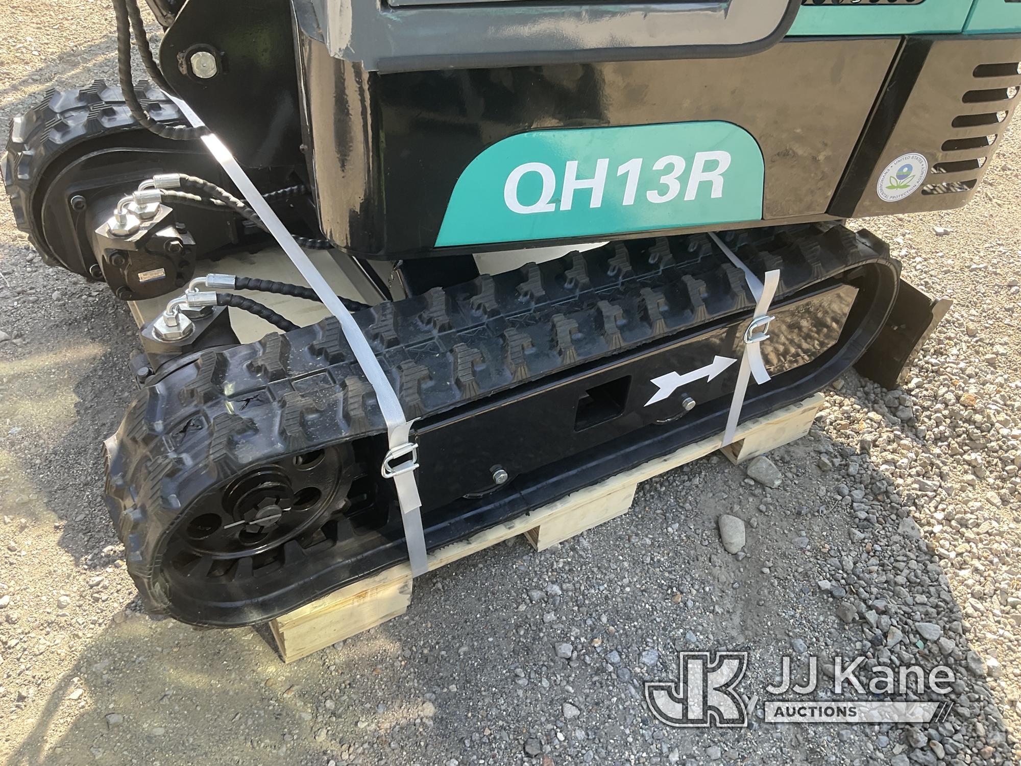 (Jurupa Valley, CA) 2024 AGT QH13R Mini Hydraulic Excavator, bkt, ripper, 2 ft 8 in. stick, aux hyd,