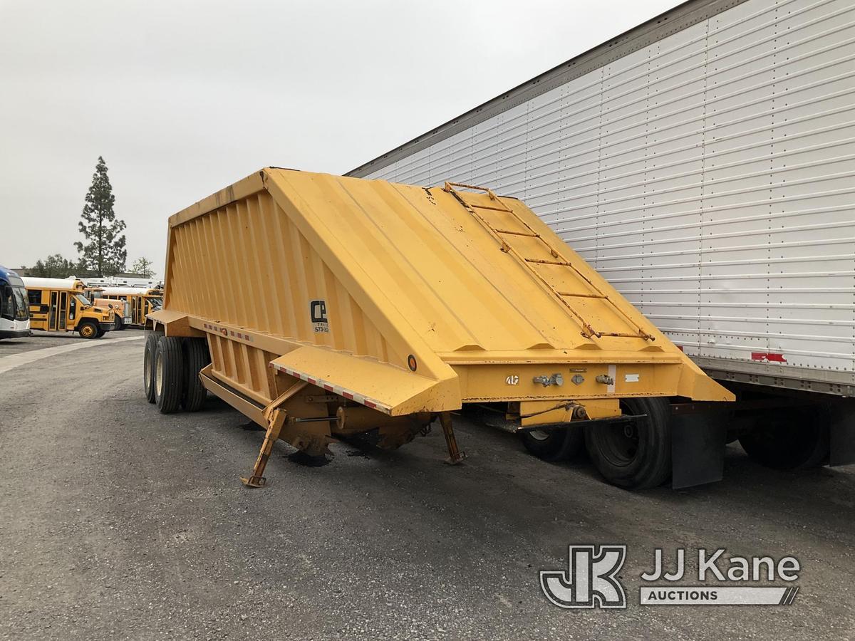 (Jurupa Valley, CA) 2001 Belly Dump Trailer Total Trailer Length: 32ft, Trailer Width: 8ft, Trailer