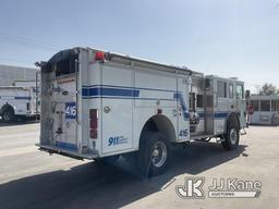 (Jurupa Valley, CA) 2005 Pierce Fire Truck 4X4 Pumper/Fire Truck Runs & Moves, Check Engine Light On