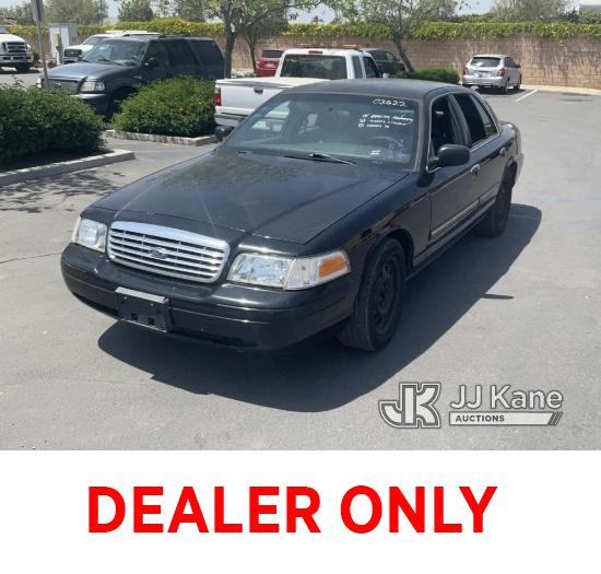 (Jurupa Valley, CA) 2010 Ford Crown Victoria Police Interceptor 4-Door Sedan Runs & Moves, Missing S