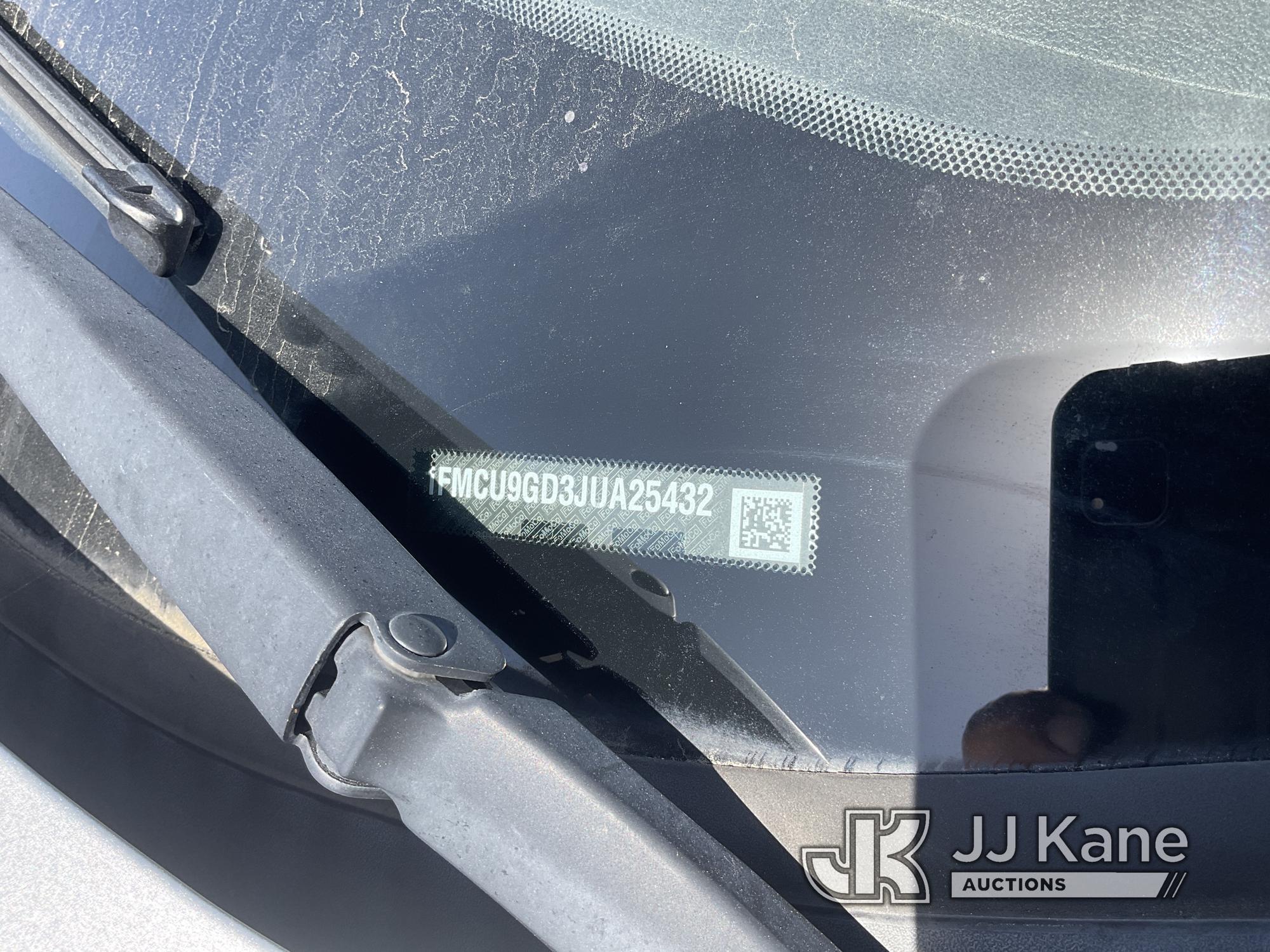 (Jurupa Valley, CA) 2018 Ford Escape 4x4 Sport Utility Vehicle Runs, Bad Transmission, Must Be Towed