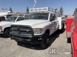 (Jurupa Valley, CA) 2014 DODGE RAM 3500 Utility Truck, 1 TON 4X4 CREW CAB W/UTILITY Runs & Moves, AB