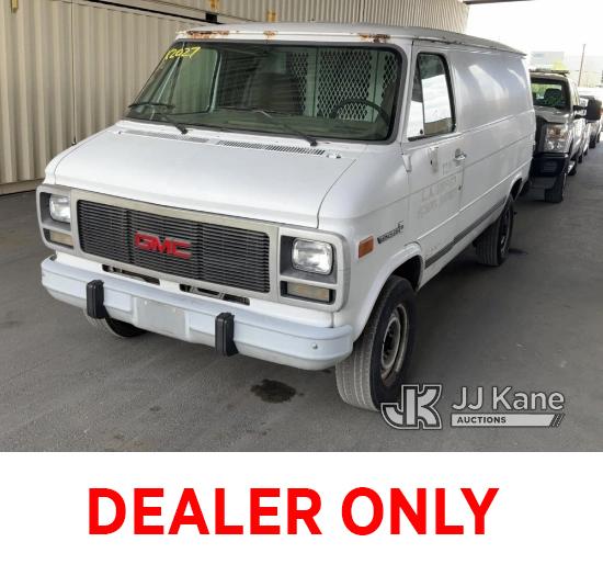 (Jurupa Valley, CA) 1995 GMC Vandura Cargo Van Runs & Moves, Body Rust , Missing Exterior Mirrors