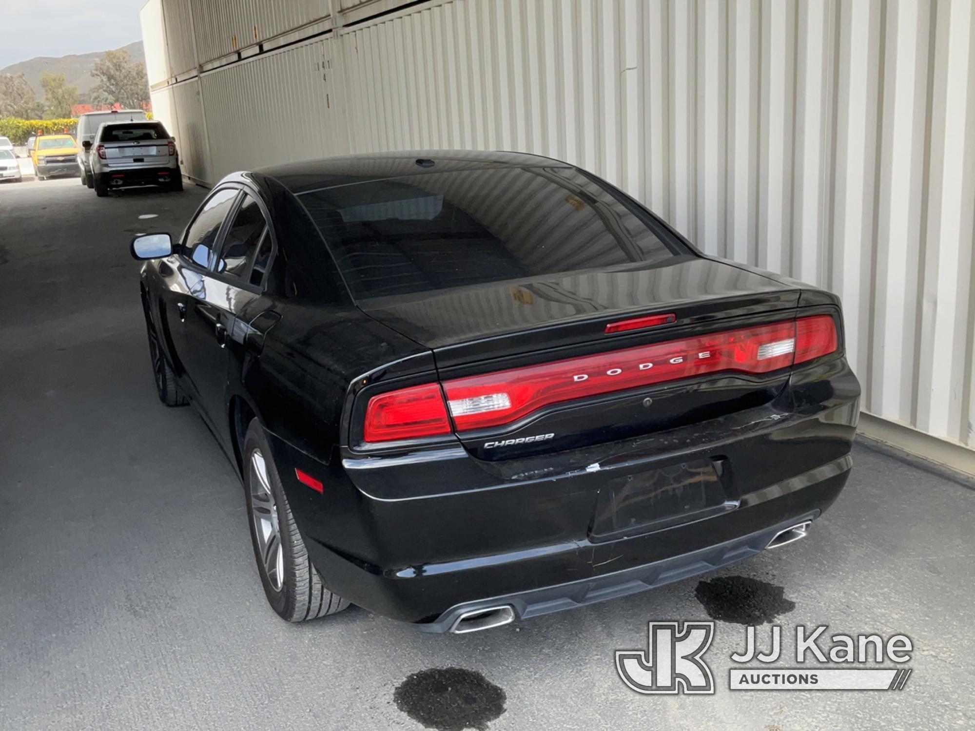 (Jurupa Valley, CA) 2012 Dodge Charger Police Package 4-Door Sedan Runs & Moves, Rear Bumper Body Da