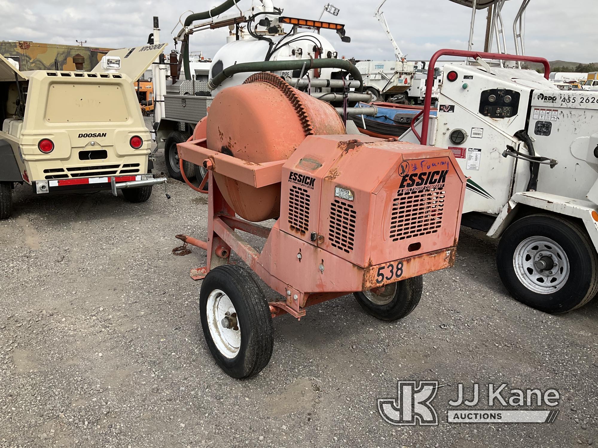 (Jurupa Valley, CA) 1999 Essick EC-92 Honda GX240 concrete mixer Cement Mixer Not Running, True Hour