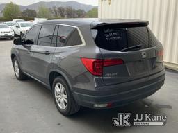 (Jurupa Valley, CA) 2018 HONDA PILOT 4-Door Sport Utility Vehicle Runs & Moves, Dent In Liftgate, Op