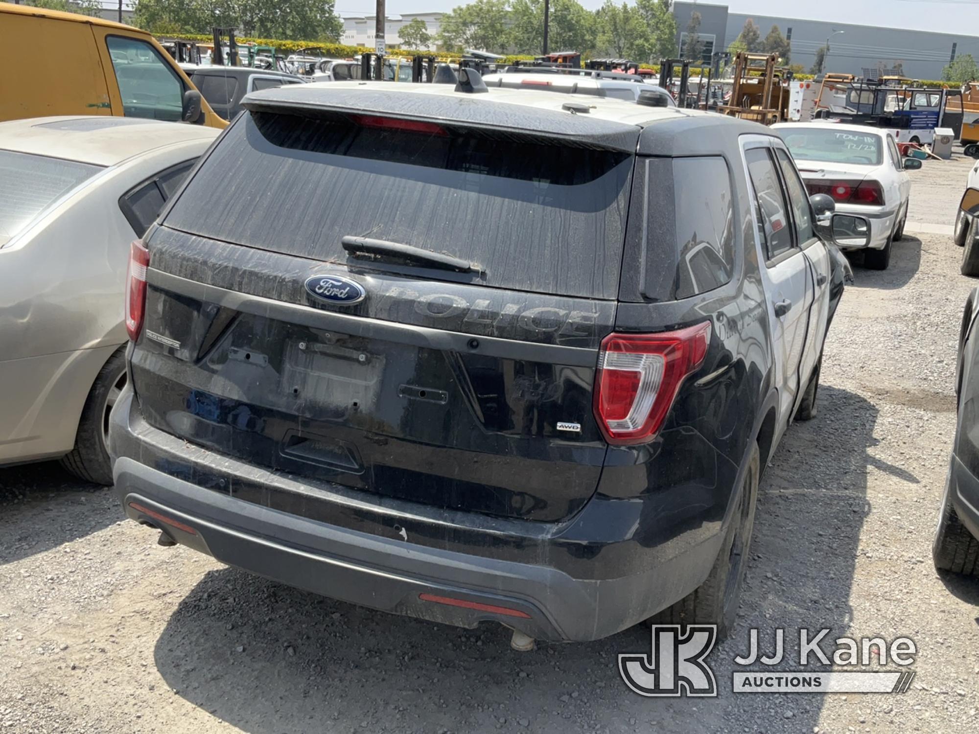 (Jurupa Valley, CA) 2017 Ford Explorer AWD Police Interceptor Sport Utility Vehicle Not Running , No