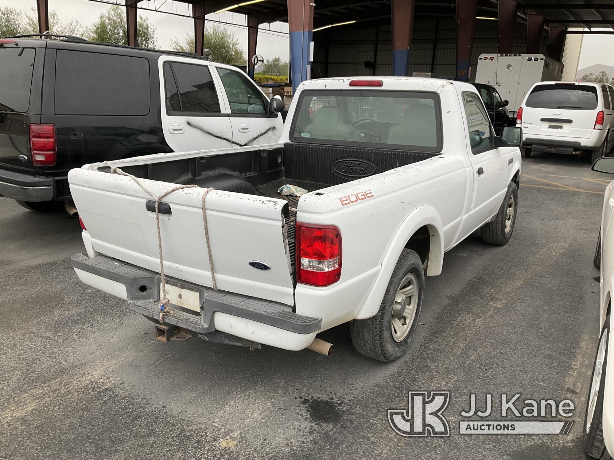 (Jurupa Valley, CA) 2009 Ford Ranger Pickup Truck Runs & Moves, Has Body Damage, Paint Damage, Bed D