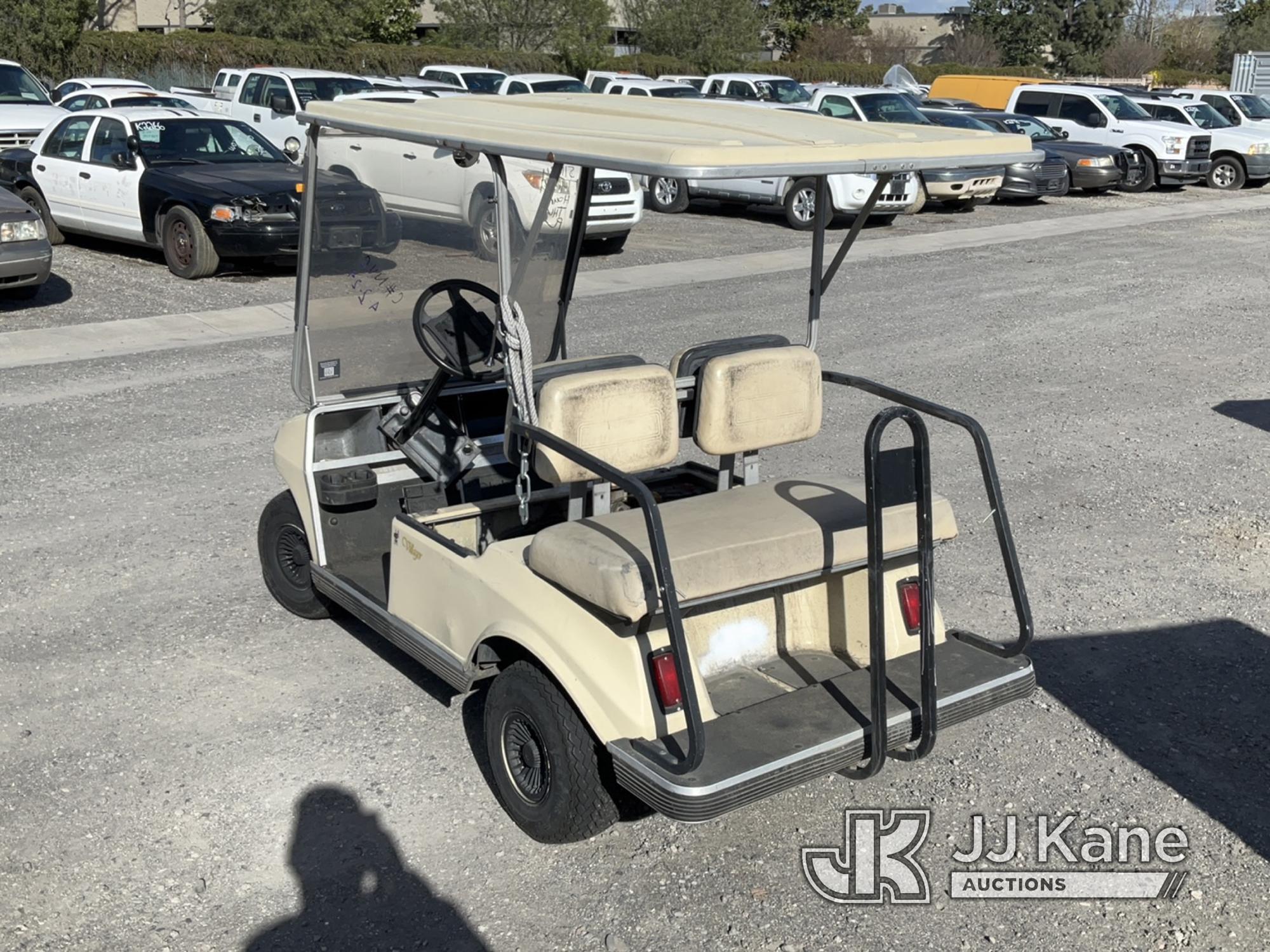 (Jurupa Valley, CA) 2003 Club Car Golf Cart Not Running , No Key , Missing Seats