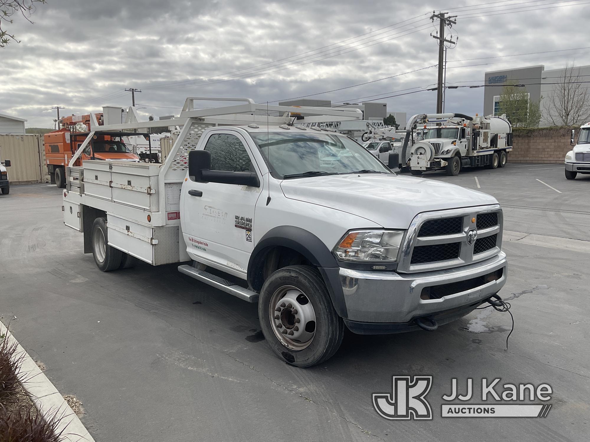 (Jurupa Valley, CA) 2018 DODGE RAM 5500 Service Truck, 1 TON 4X2 REG CAB W/SERV BODY Runs & Moves