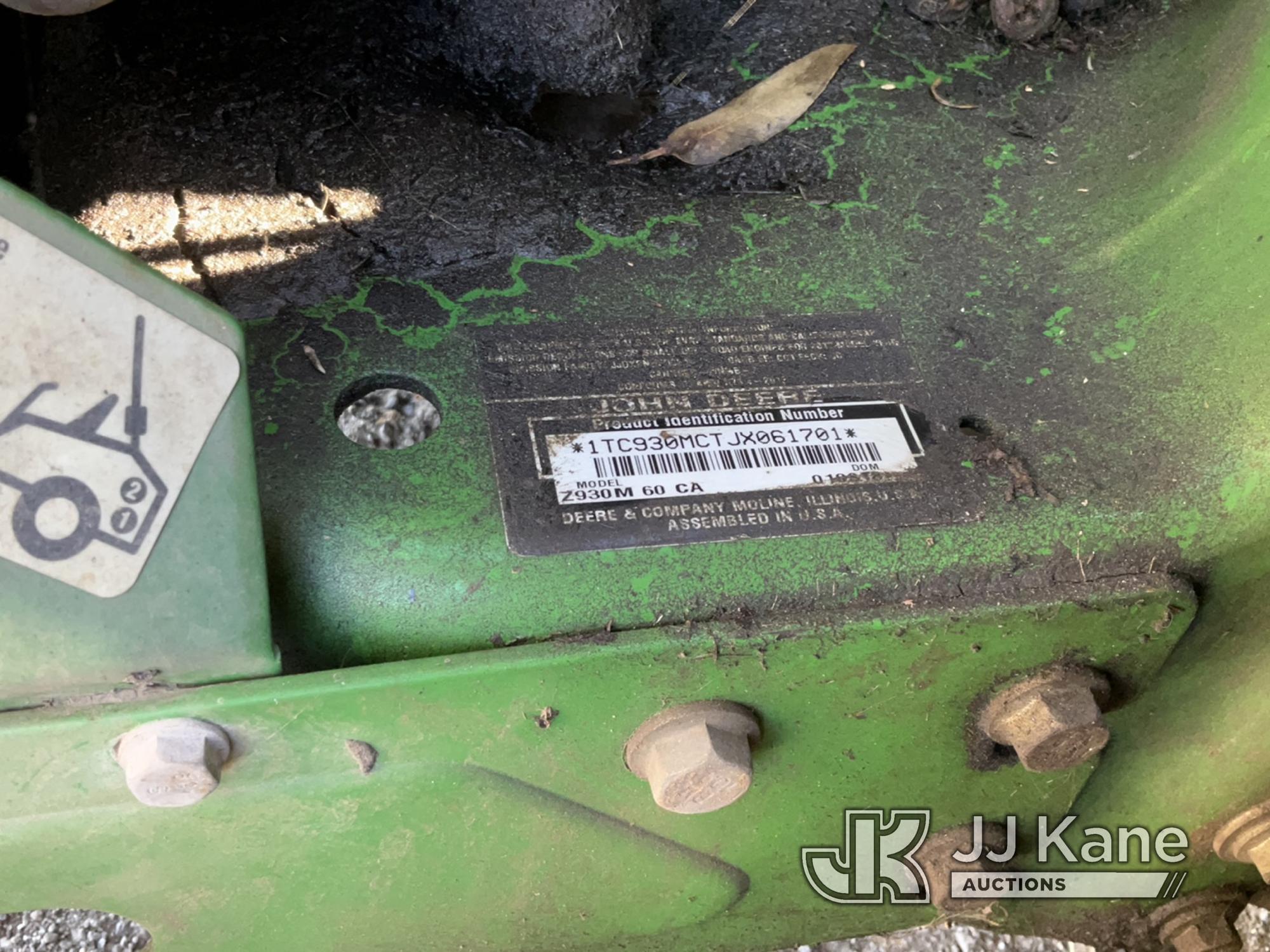 (Jurupa Valley, CA) John Deere 60 in Mower Not Running , No Key , Missing Parts