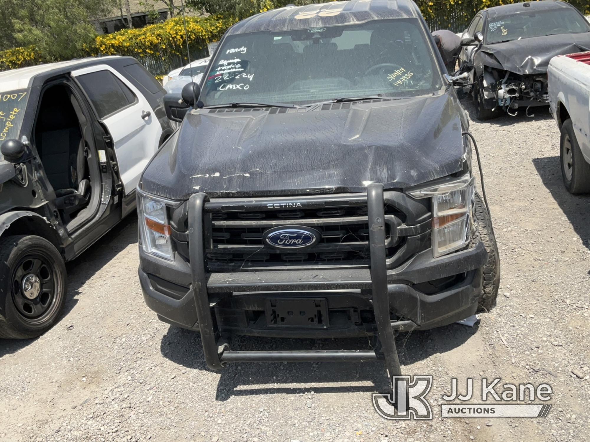 (Jurupa Valley, CA) 2022 Ford F-150 Police Responder Crew-Cab Pickup Truck Not Running , No Key , Wr