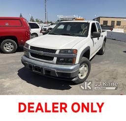 (Jurupa Valley, CA) 2005 Chevrolet Colorado 4x4 Crew-Cab Pickup Truck Runs & Moves, Check Engine Lig