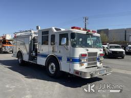 (Jurupa Valley, CA) 2000 Pierce Model Tilt Cab Fire Truck Runs & Moves, Does Not Have The Remote To