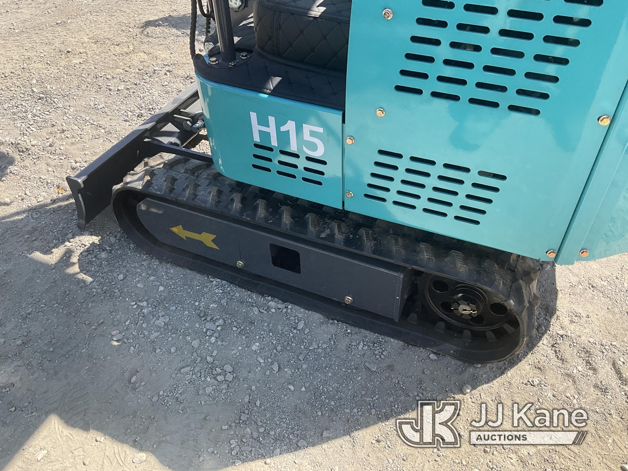 (Jurupa Valley, CA) 2024 AGT H15 Mini Hydraulic Excavator, bkt, ripper, 2 ft 8 in. stick, aux hyd, d