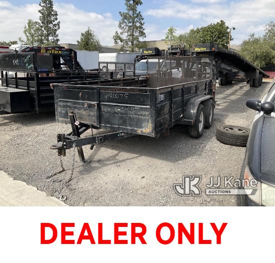 (Jurupa Valley, CA) 2005 Landscape Trailer Has Rust Damage, Trailer Length: 12ft 3in, Trailer Width: