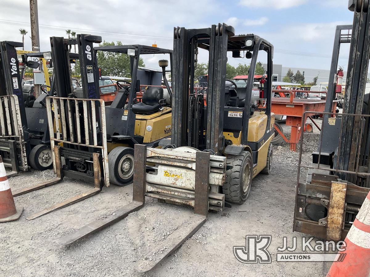 (Jurupa Valley, CA) 2013 Yale GLP060VXNVSEO Solid Tired Forklift Not Running, Broken Ignition, True