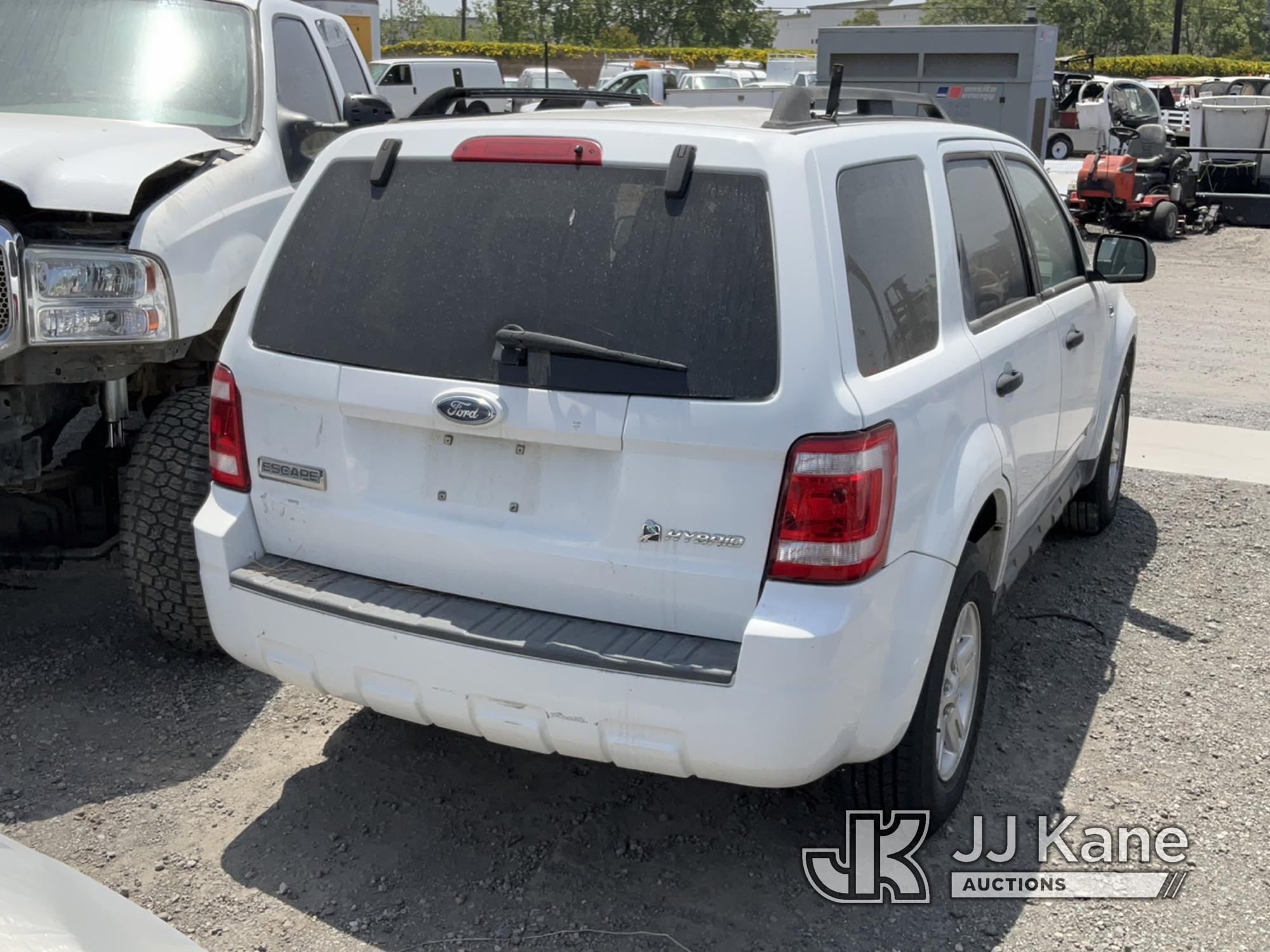 (Jurupa Valley, CA) 2008 Ford Escape Hybrid AWD Sport Utility Vehicle Not Running, No Key