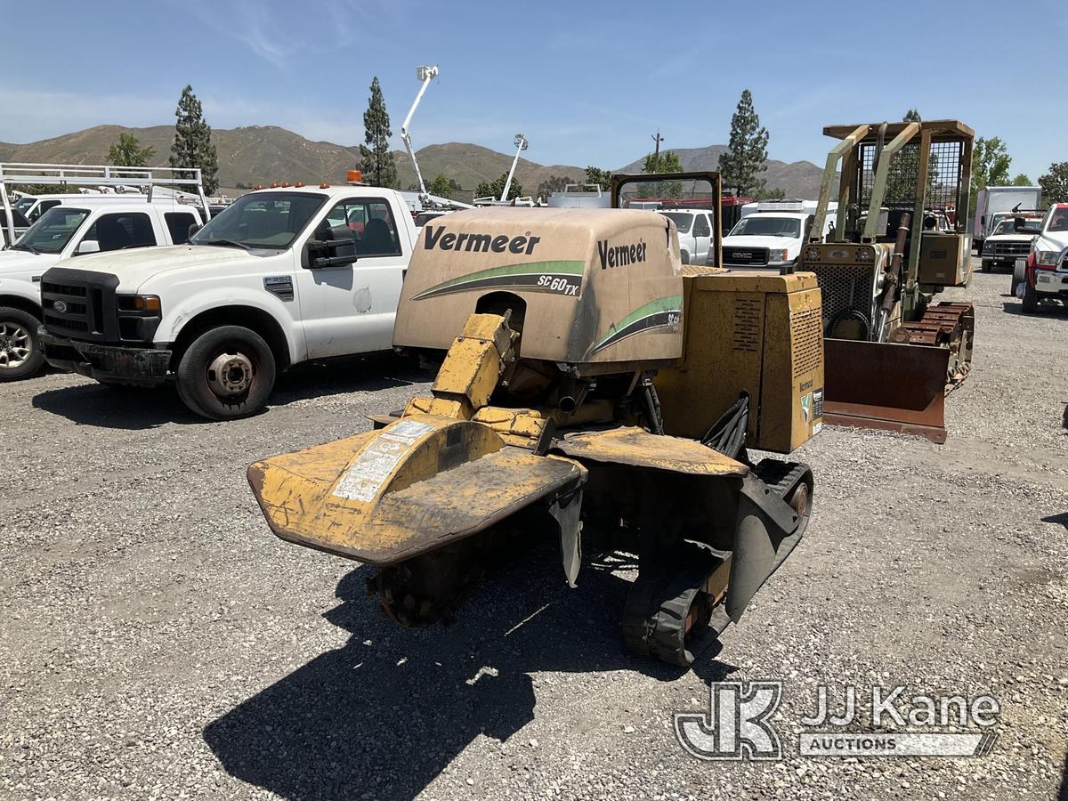 (Jurupa Valley, CA) 2012 Vermeer SC60TX Walk-Behind Stump Grinder Runs & Operates