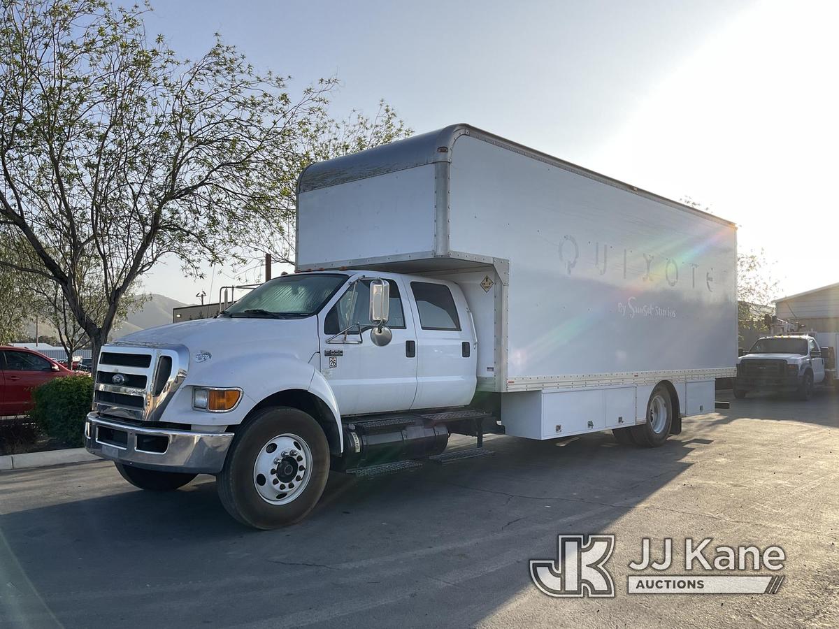 (Jurupa Valley, CA) 2010 Ford F650 Van Body Truck Runs & Moves, Must Be Registered Out Of State Due