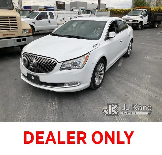 (Jurupa Valley, CA) 2016 Buick LaCrosse 4-Door Sedan Runs & Moves, Failed Smog, Torn Pcv Boot