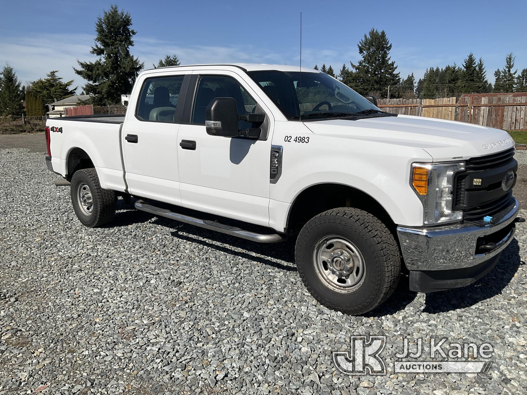 (Tacoma, WA) 2017 Ford F250 4x4 Crew-Cab Pickup Truck Runs & Moves