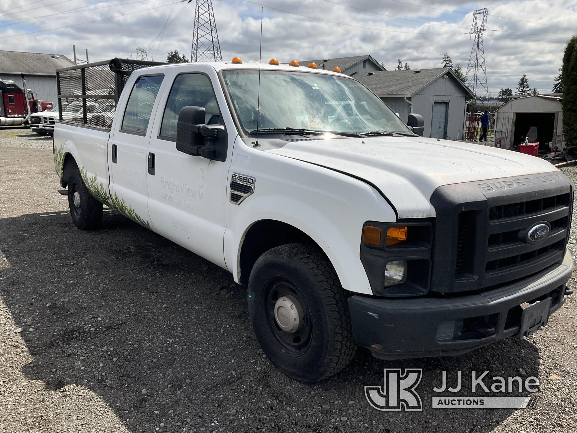 (Tacoma, WA) 2010 Ford F350 Crew-Cab Pickup Truck Not Running, Condition Unknown) (Battery Is Missin