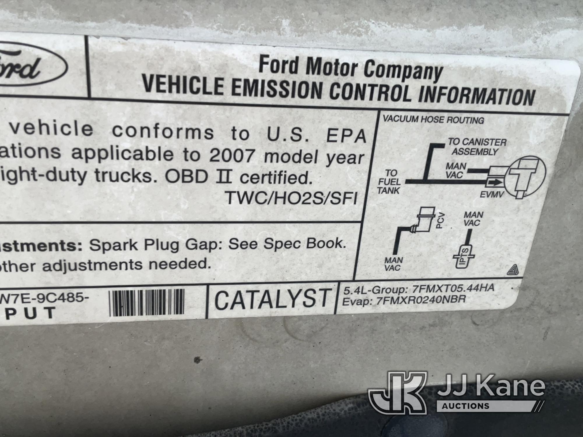 (Salt Lake City, UT) 2007 Ford F150 4x4 Extended-Cab Pickup Truck Not Running, Condition Unknown