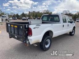 (Castle Rock, CO) 2002 Ford F350 4x4 Crew-Cab Pickup Truck Runs & Moves)( Minor Body/Paint Damage