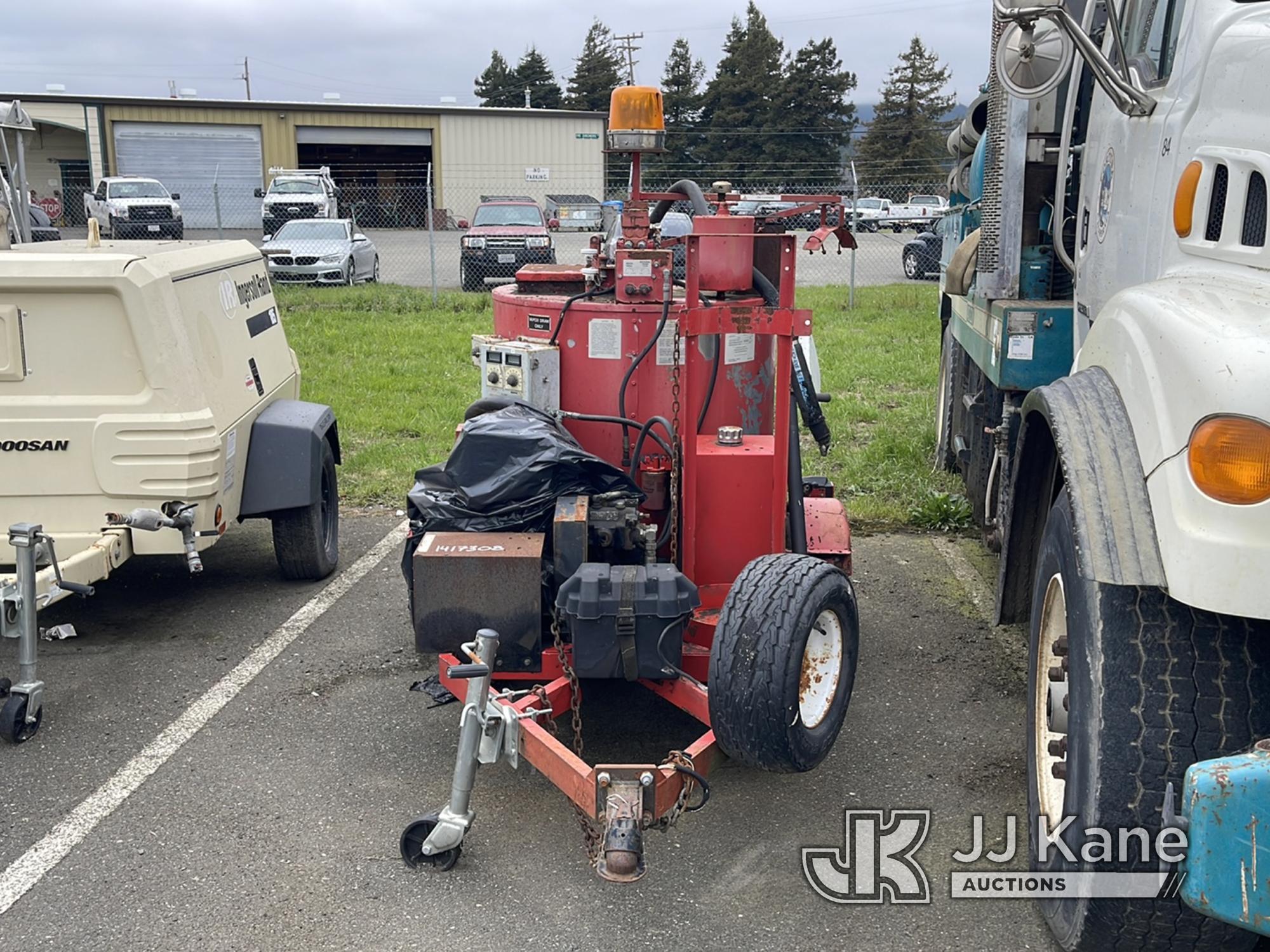 (Fortuna, CA) 1996 Crafco EZ-50 Crack Seal Machine Bad Burner, Hour Meter Not Working.