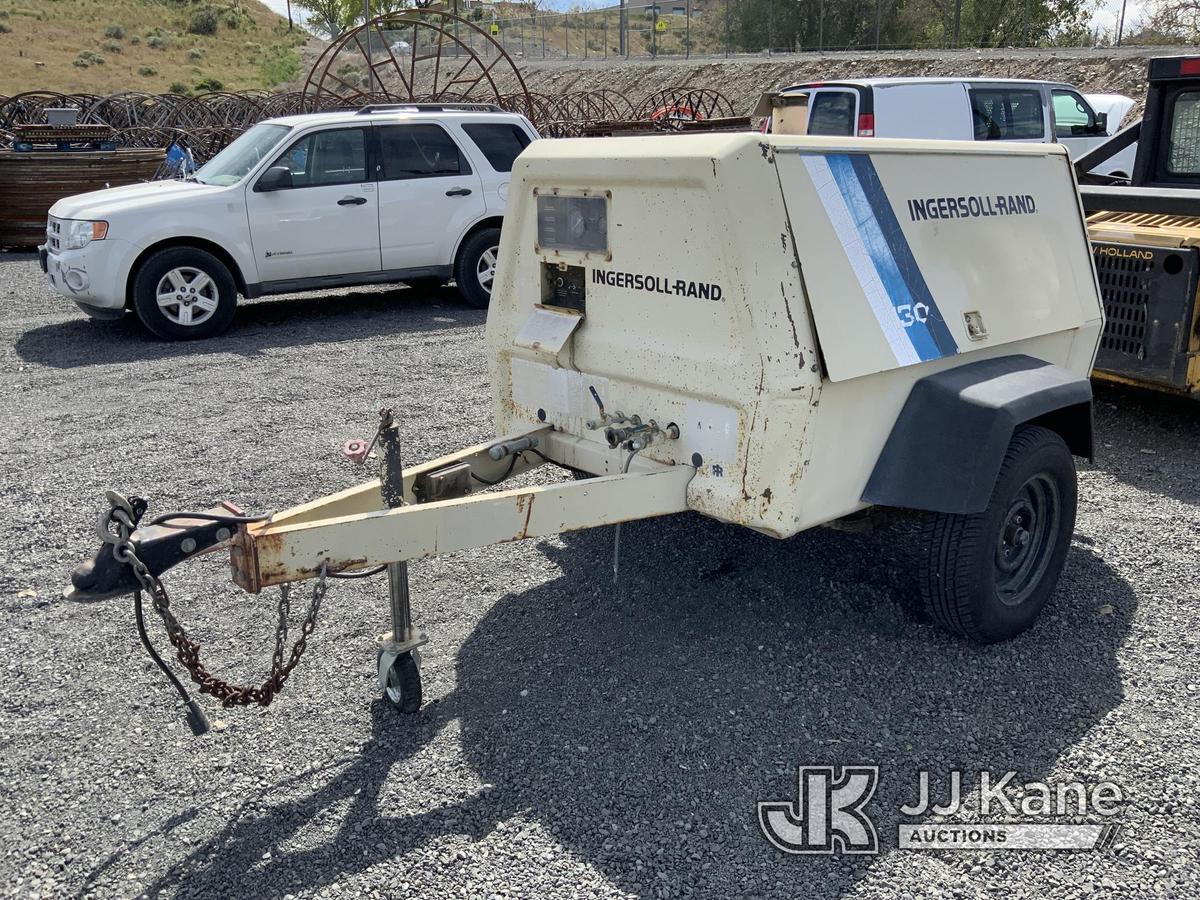 (Ephrata, WA) 1990 Ingersoll Rand P130WD Portable Air Compressor Towable, operates